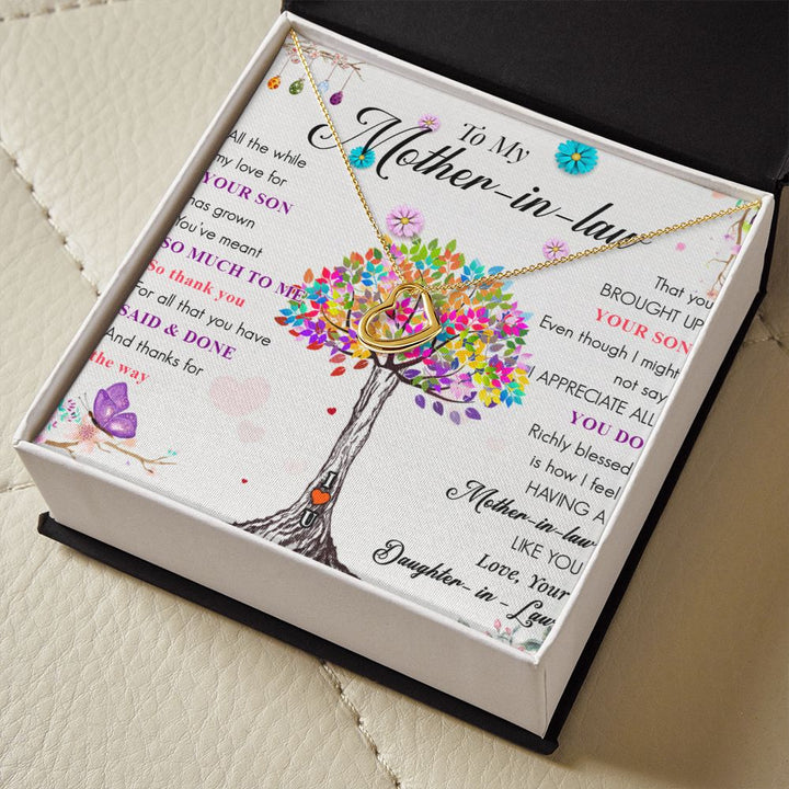 To My Mother-in-Law | Thank you for raising the love of my life - Delicate Heart Necklace