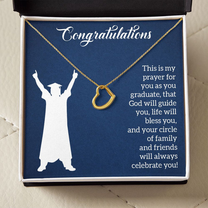 Happy Graduation | This is my Prayer - Delicate Heart Necklace