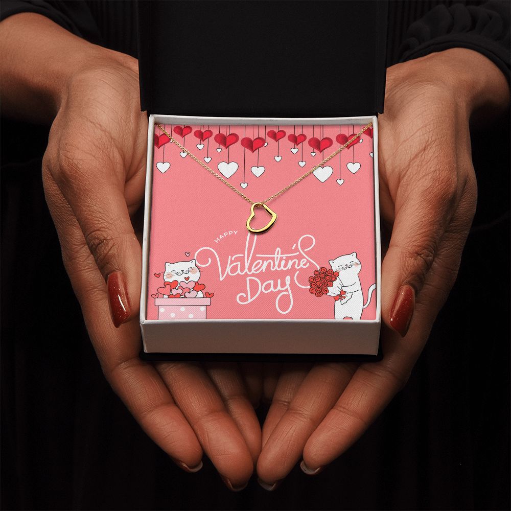 Happy Valentine's Day | Together We Are Unstoppable - Delicate Heart Necklace