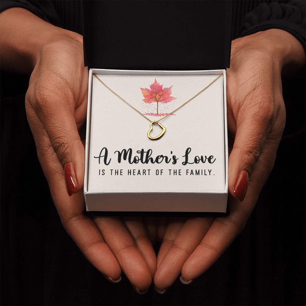To My Mother | A Mother's Love - Delicate Heart Necklace