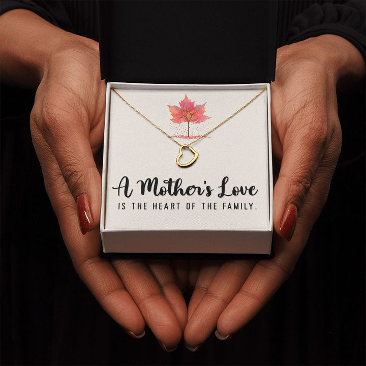 To My Mother | A Mother's Love - Delicate Heart Necklace