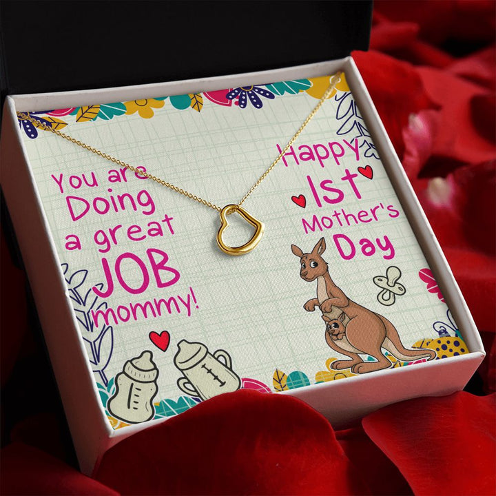 Mother's Day | You are doing a great job Mommy - Delicate Heart Necklace