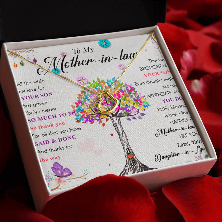 To My Mother-in-Law | Thank you for raising the love of my life - Delicate Heart Necklace