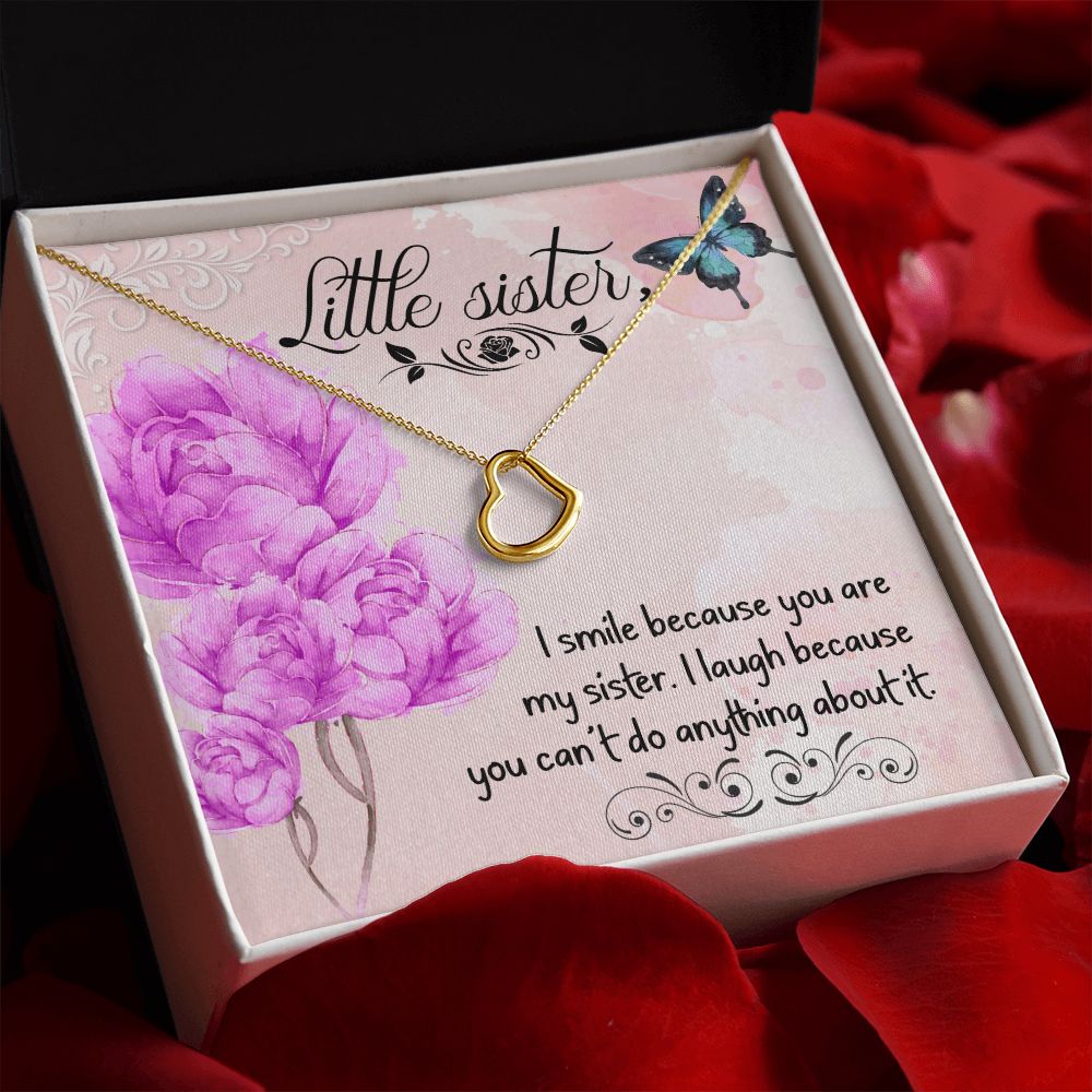 To My Sister | The Joy of Having a Sister - Delicate Heart Necklace