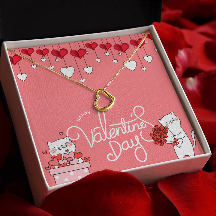 Happy Valentine's Day | Together We Are Unstoppable - Delicate Heart Necklace