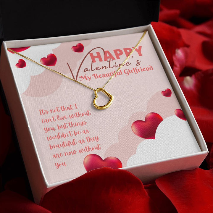Valentine's Day | My Beautiful Girlfriend - Delicate Heart Necklace