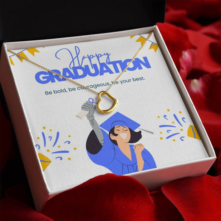 Happy Graduation | You've reached a new milestone - Delicate Heart Necklace