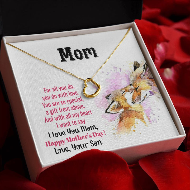 Happy Mother's Day | Infinite love and gratitude - Delicate Heart Necklace