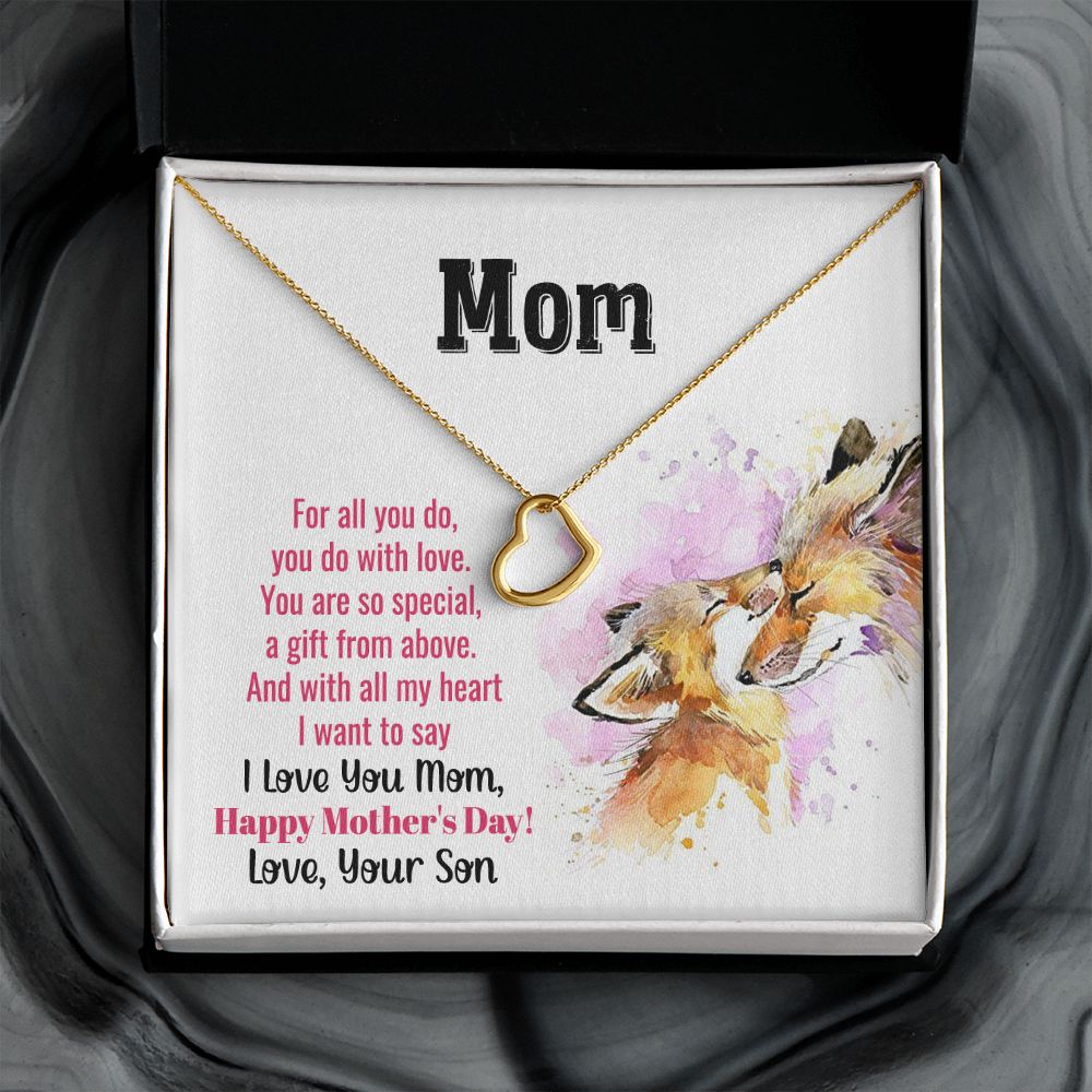 Happy Mother's Day | Infinite love and gratitude - Delicate Heart Necklace