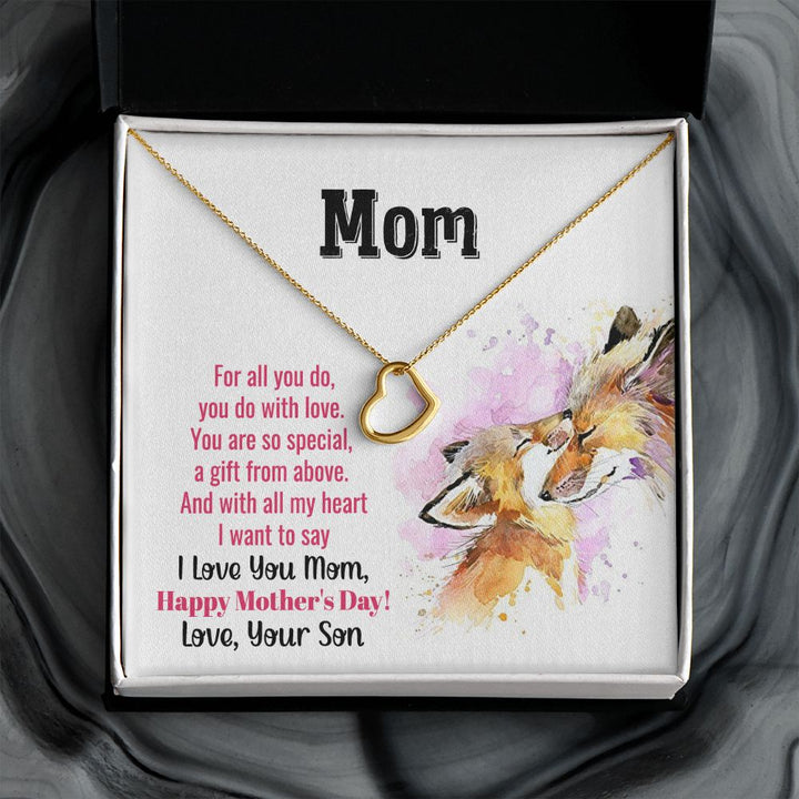 Happy Mother's Day | Infinite love and gratitude - Delicate Heart Necklace