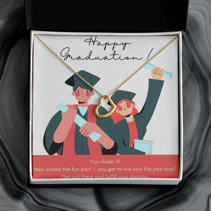 Happy Graduation | Your Graduation is a Triumph - Delicate Heart Necklace