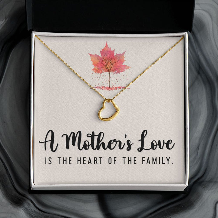 To My Mother | A Mother's Love - Delicate Heart Necklace