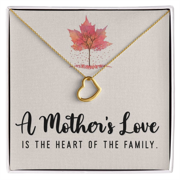 To My Mother | A Mother's Love - Delicate Heart Necklace