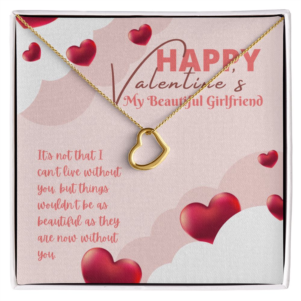 Valentine's Day | My Beautiful Girlfriend - Delicate Heart Necklace