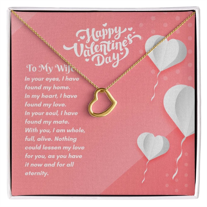 Happy Valentine's Day | Eternal Love Found - Delicate Heart Necklace
