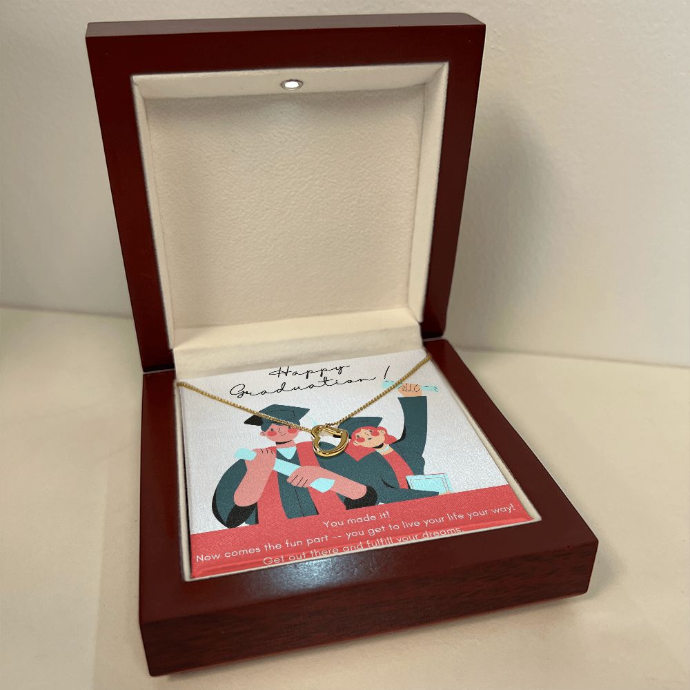 Happy Graduation | Your Graduation is a Triumph - Delicate Heart Necklace