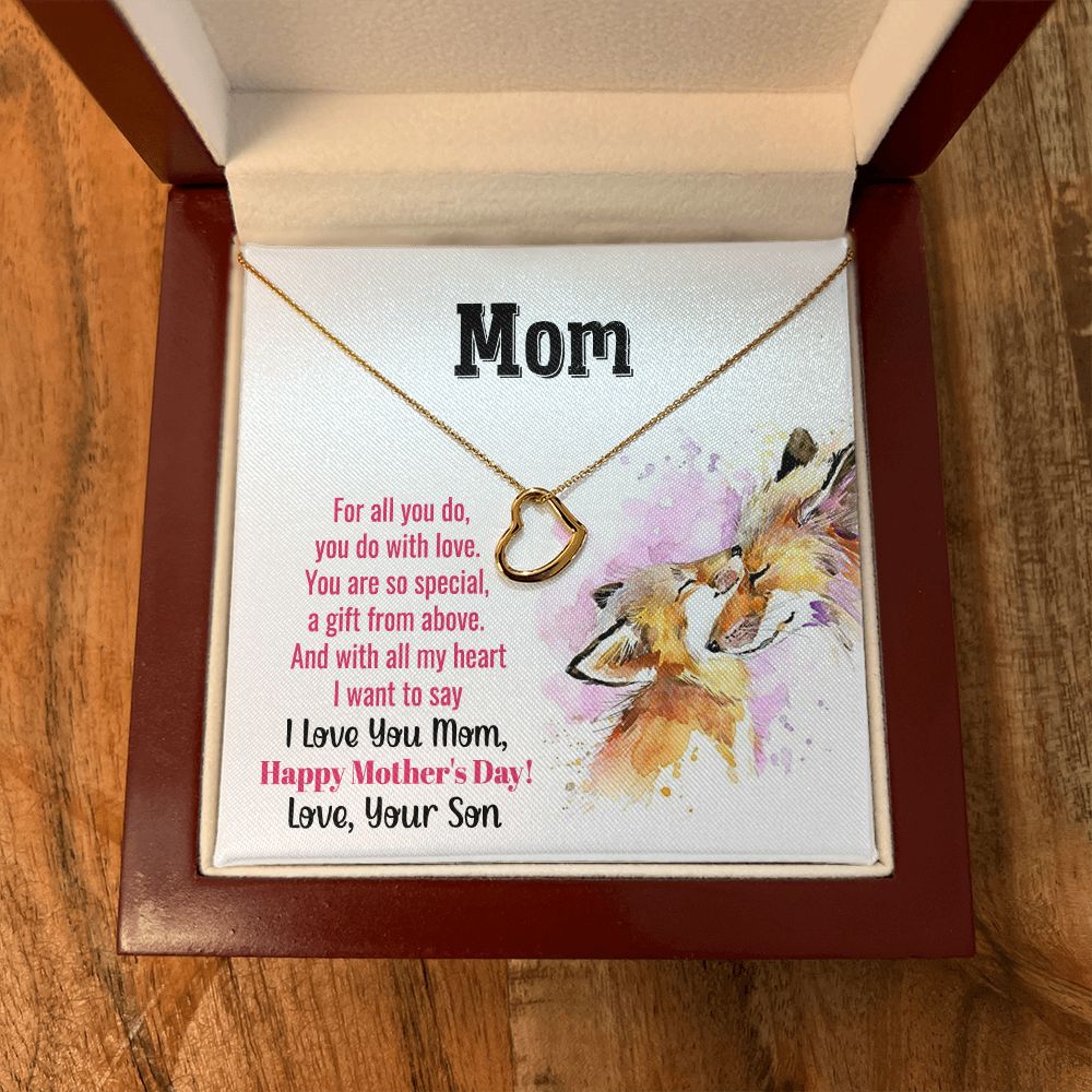 Happy Mother's Day | Infinite love and gratitude - Delicate Heart Necklace