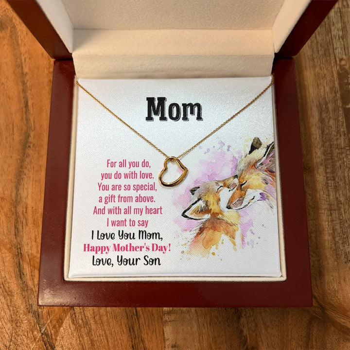 Happy Mother's Day | Infinite love and gratitude - Delicate Heart Necklace