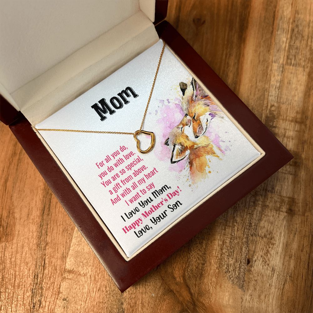 Happy Mother's Day | Infinite love and gratitude - Delicate Heart Necklace