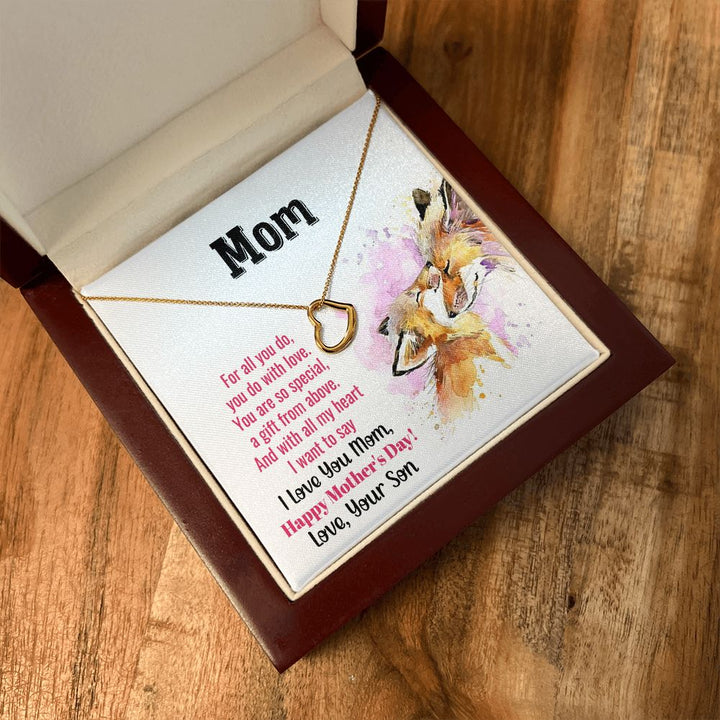 Happy Mother's Day | Infinite love and gratitude - Delicate Heart Necklace