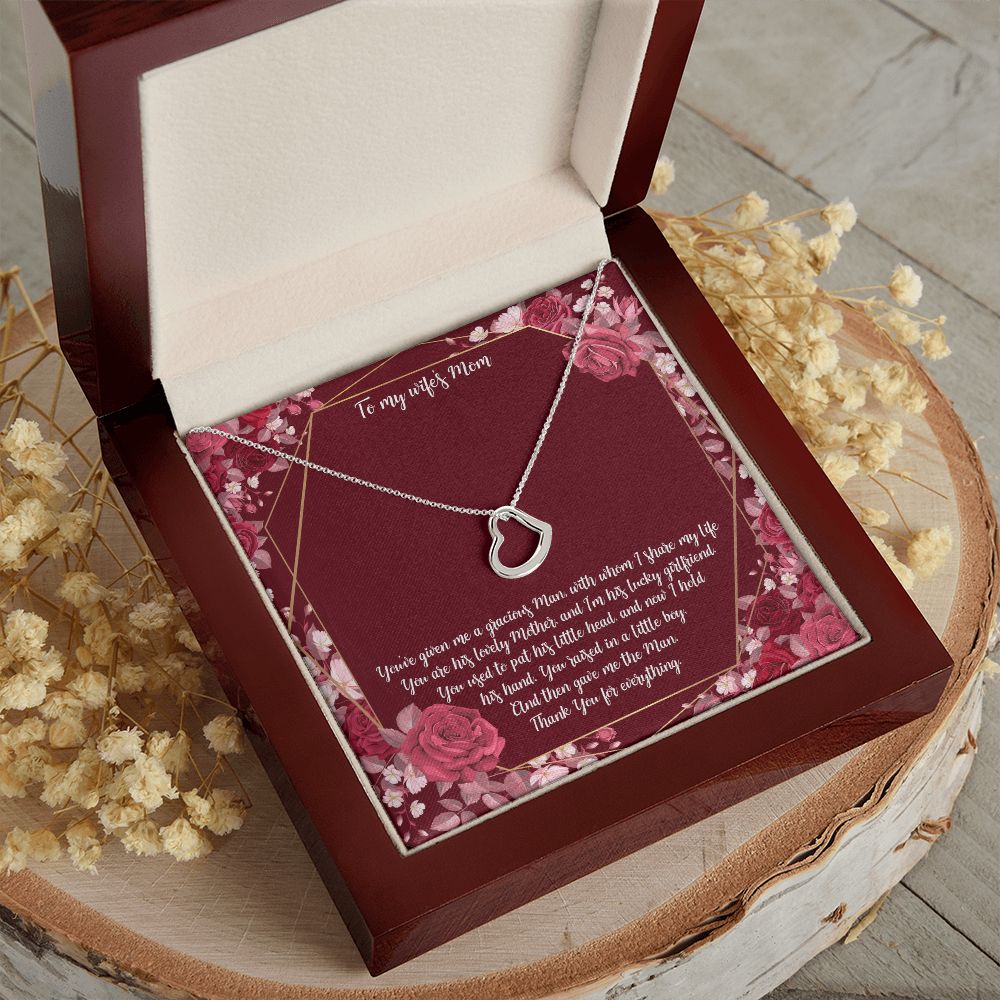To My Mother-in-Law | Thank you for everything - Delicate Heart Necklace