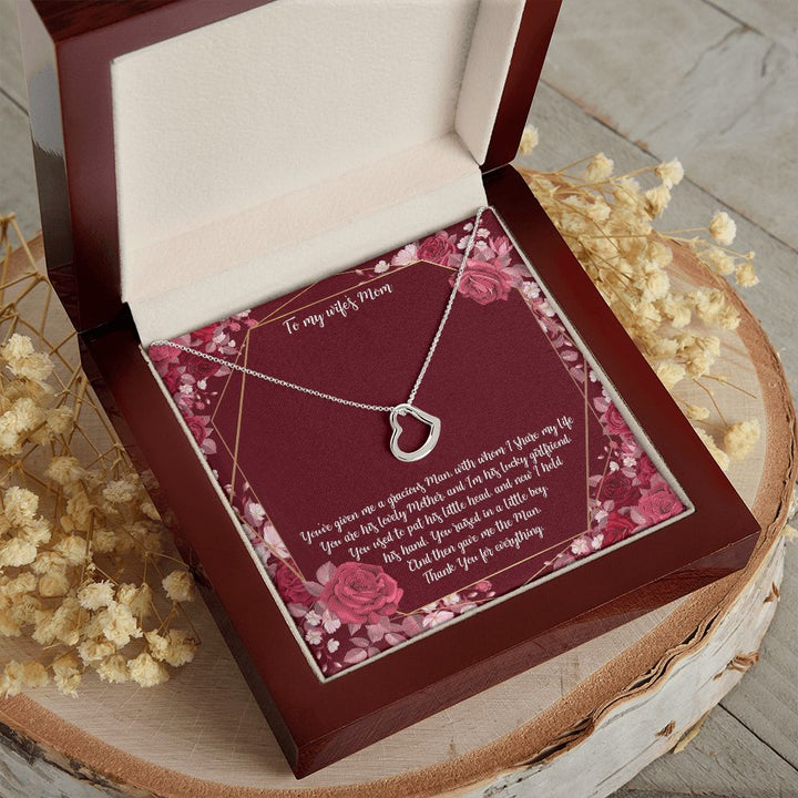 To My Mother-in-Law | Thank you for everything - Delicate Heart Necklace