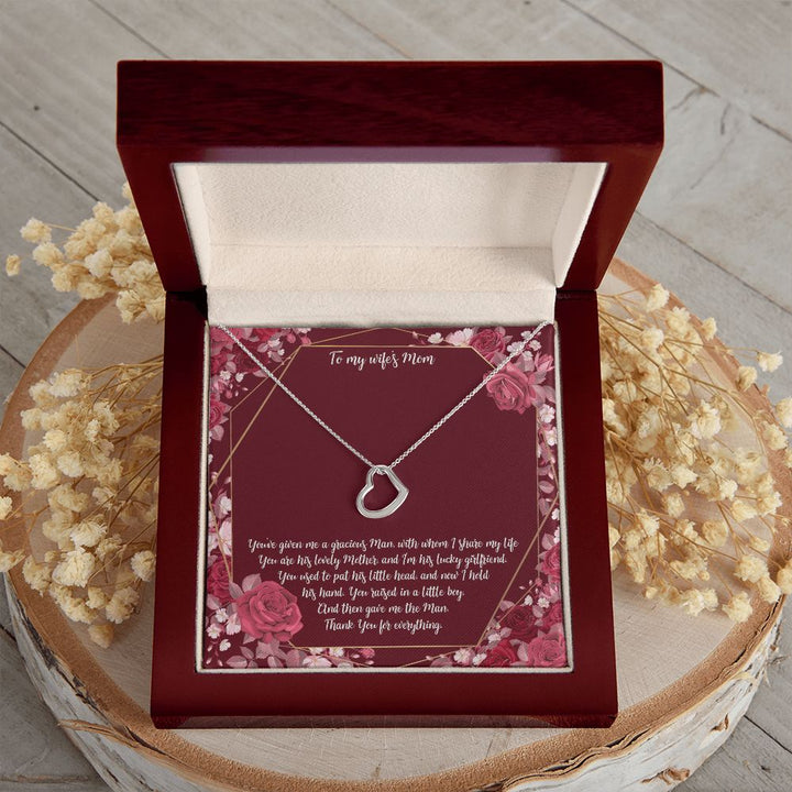 To My Mother-in-Law | Thank you for everything - Delicate Heart Necklace