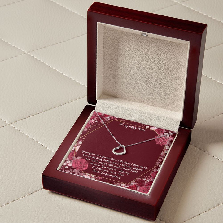 To My Mother-in-Law | Thank you for everything - Delicate Heart Necklace