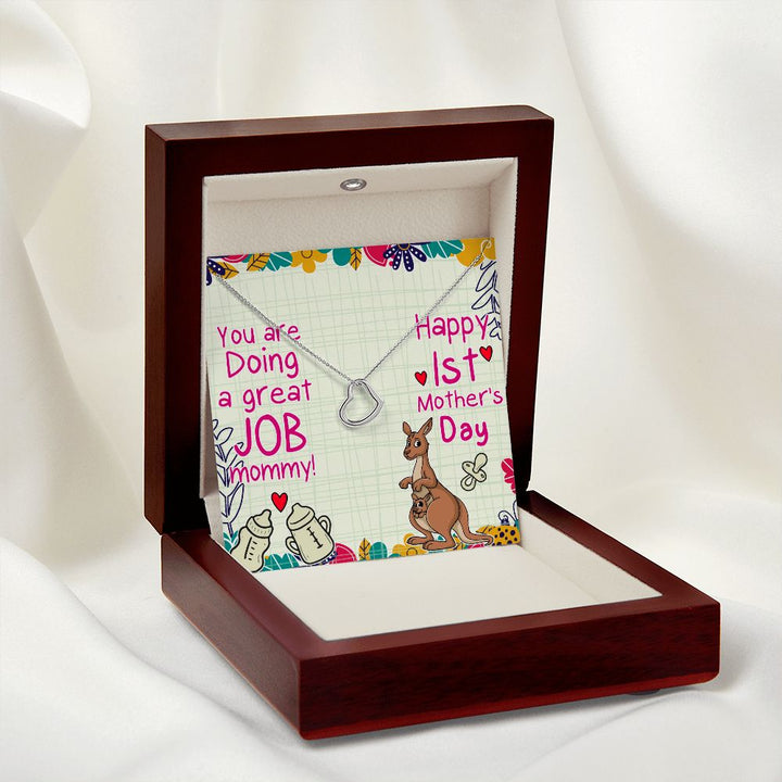 Mother's Day | You are doing a great job Mommy - Delicate Heart Necklace
