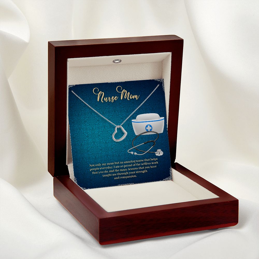 To My Mom | My Nurse Mom - Delicate Heart Necklace