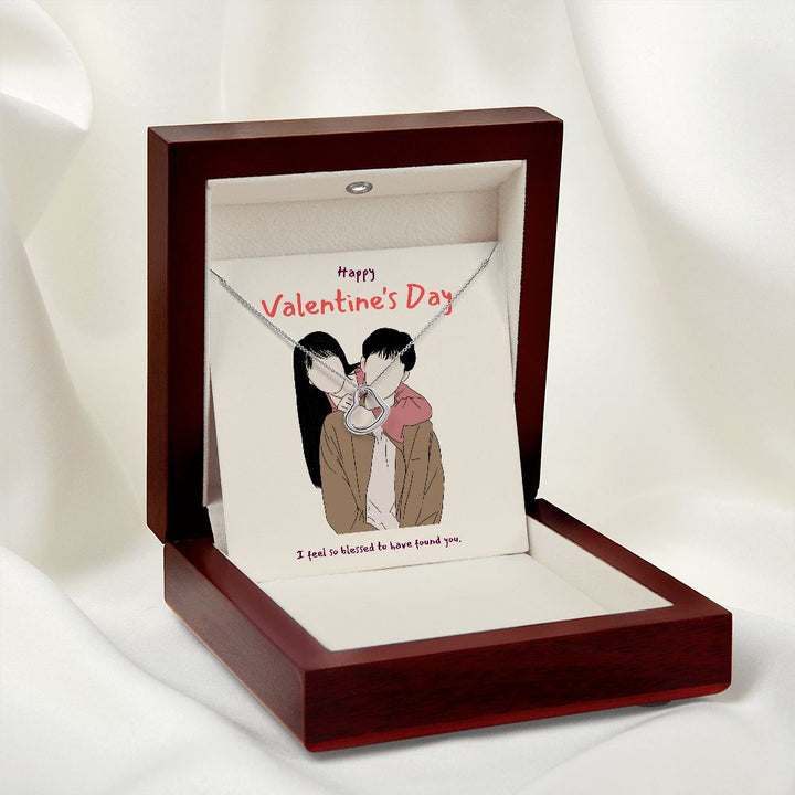 Happy Valentine's Day | I'll Love You Always - Delicate Heart Necklace