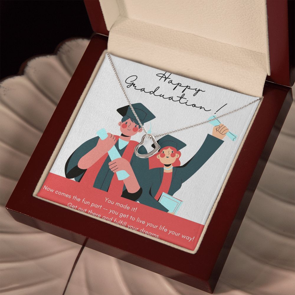 Happy Graduation | Your Graduation is a Triumph - Delicate Heart Necklace