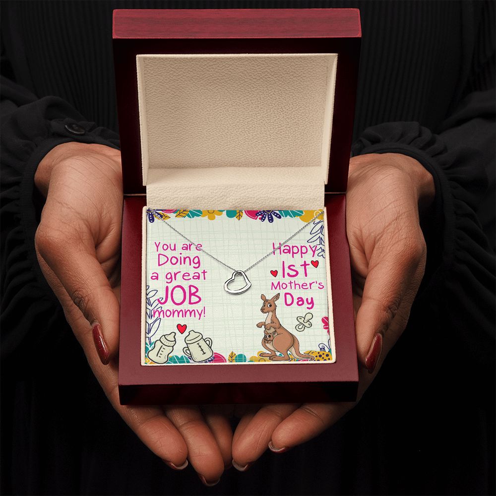 Mother's Day | You are doing a great job Mommy - Delicate Heart Necklace