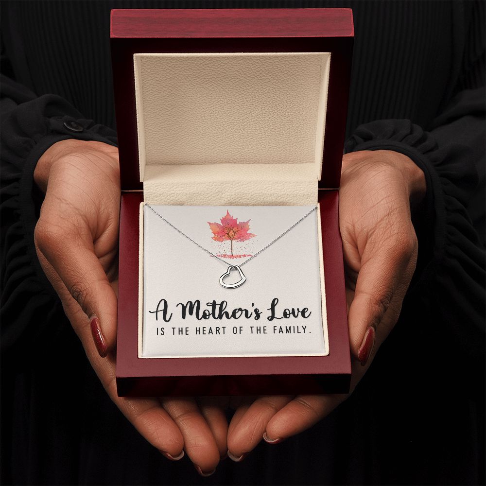 To My Mother | A Mother's Love - Delicate Heart Necklace