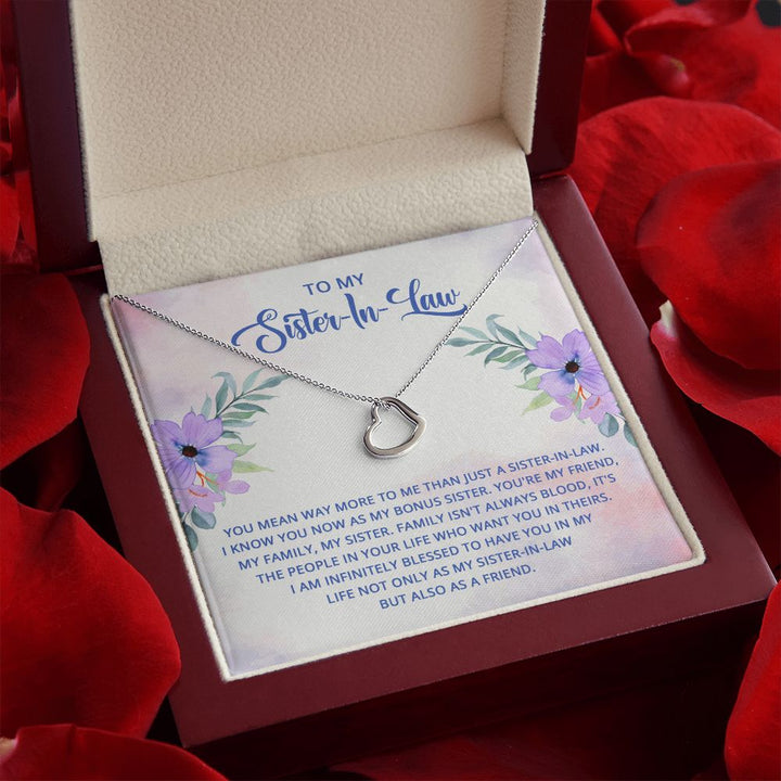 To My Sister-In-Law | The Transformation of a Relationship - Delicate Heart Necklace
