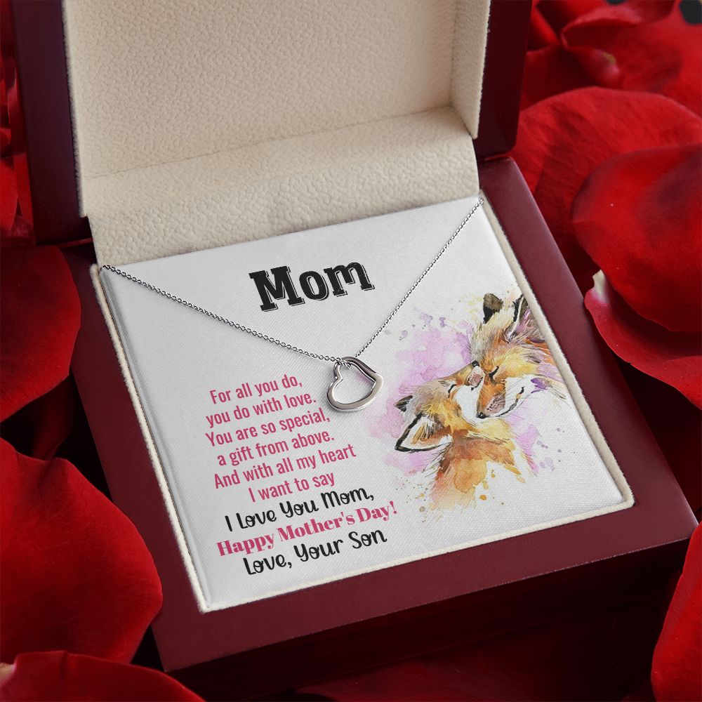 Happy Mother's Day | Infinite love and gratitude - Delicate Heart Necklace