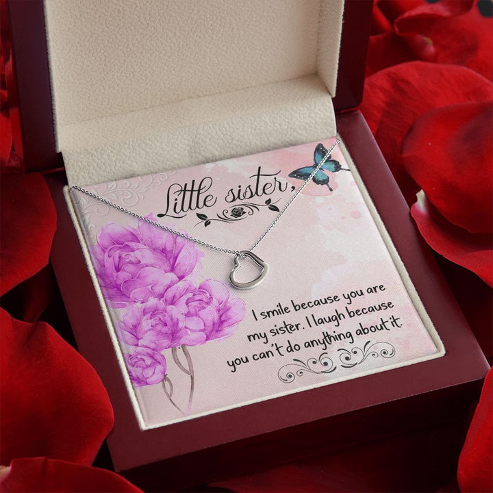 To My Sister | The Joy of Having a Sister - Delicate Heart Necklace