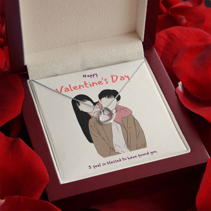 Happy Valentine's Day | I'll Love You Always - Delicate Heart Necklace