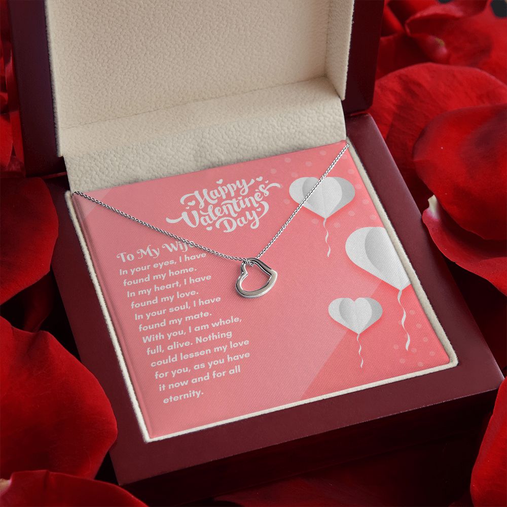 Happy Valentine's Day | Eternal Love Found - Delicate Heart Necklace