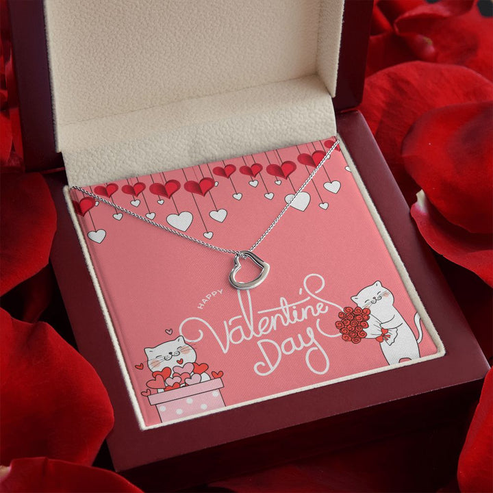 Happy Valentine's Day | Together We Are Unstoppable - Delicate Heart Necklace