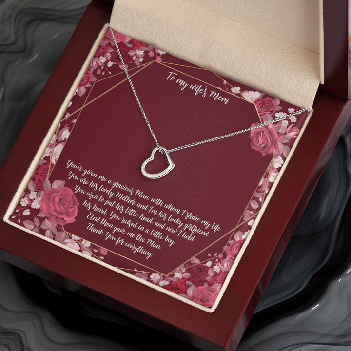 To My Mother-in-Law | Thank you for everything - Delicate Heart Necklace