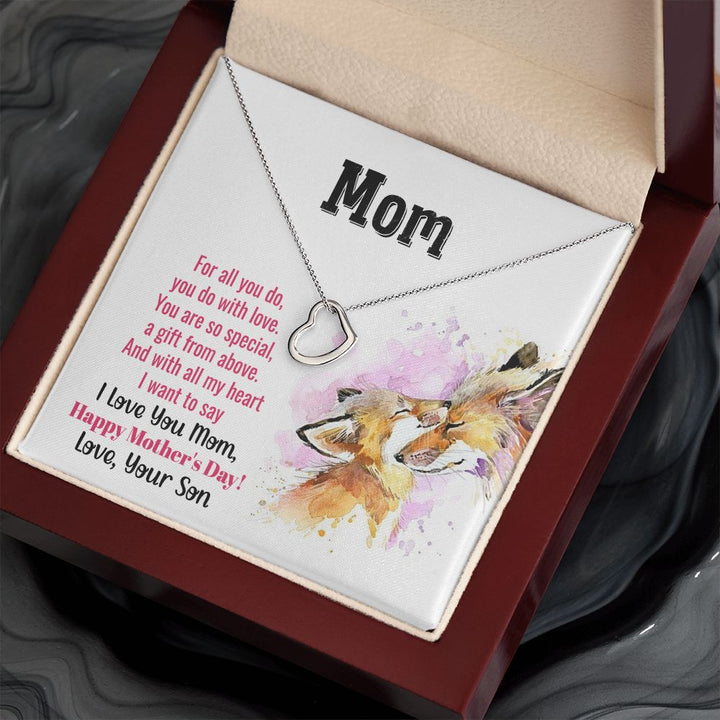 Happy Mother's Day | Infinite love and gratitude - Delicate Heart Necklace