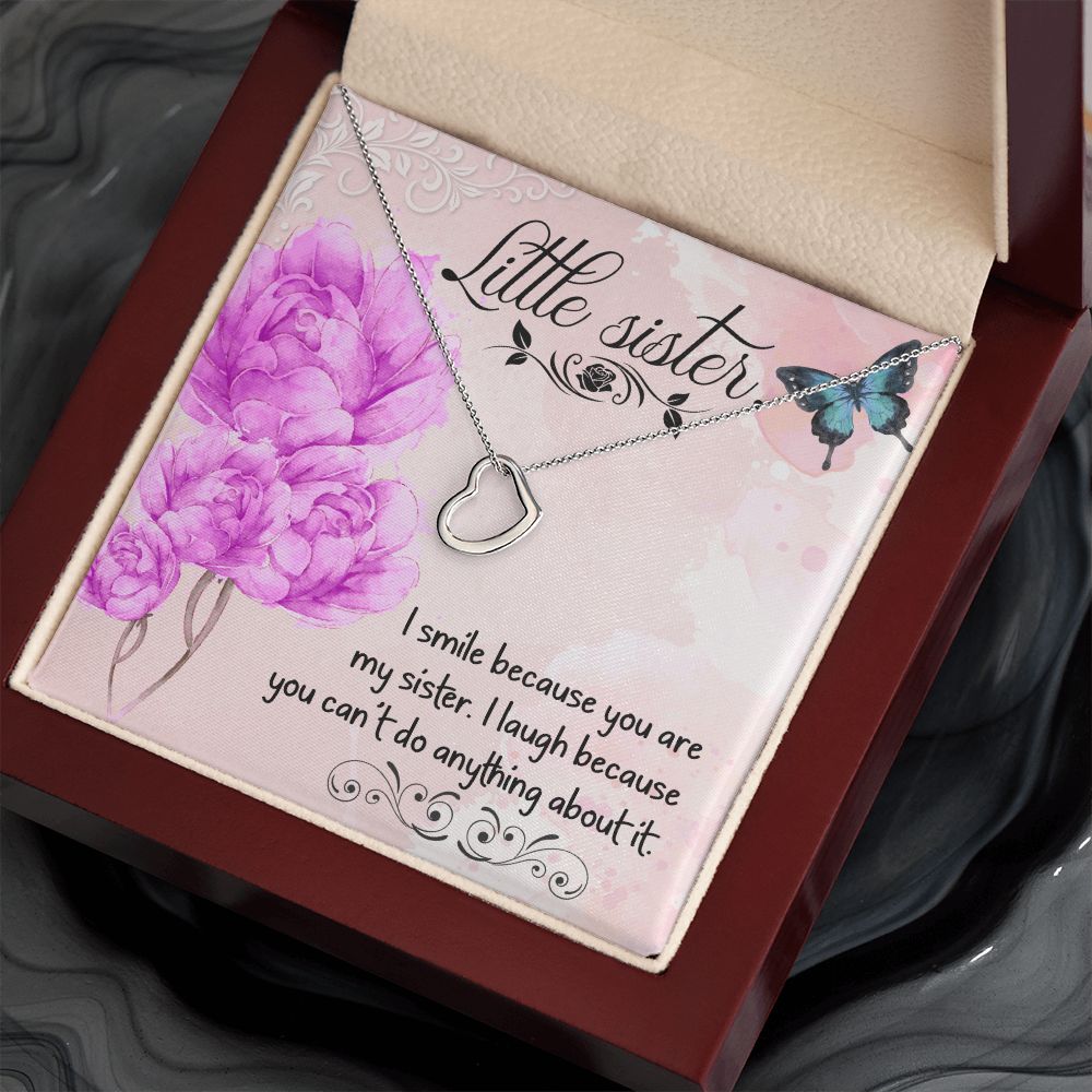 To My Sister | The Joy of Having a Sister - Delicate Heart Necklace