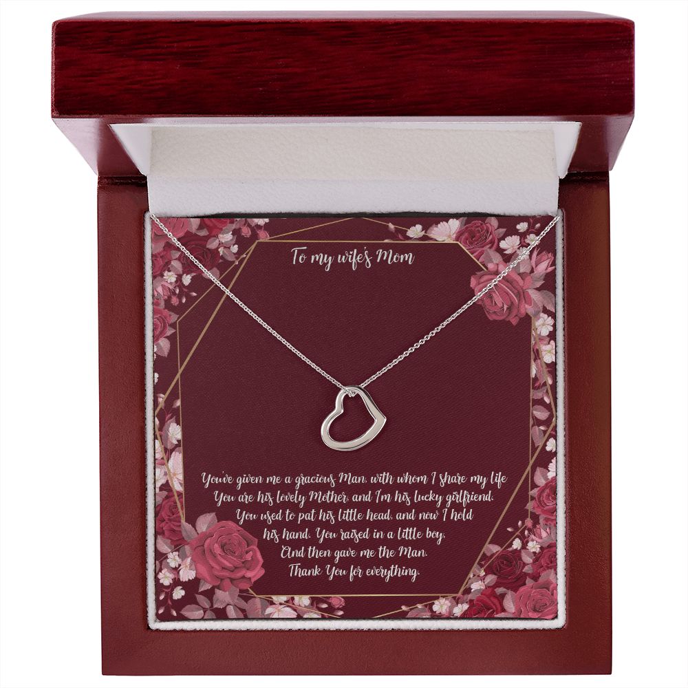 To My Mother-in-Law | Thank you for everything - Delicate Heart Necklace