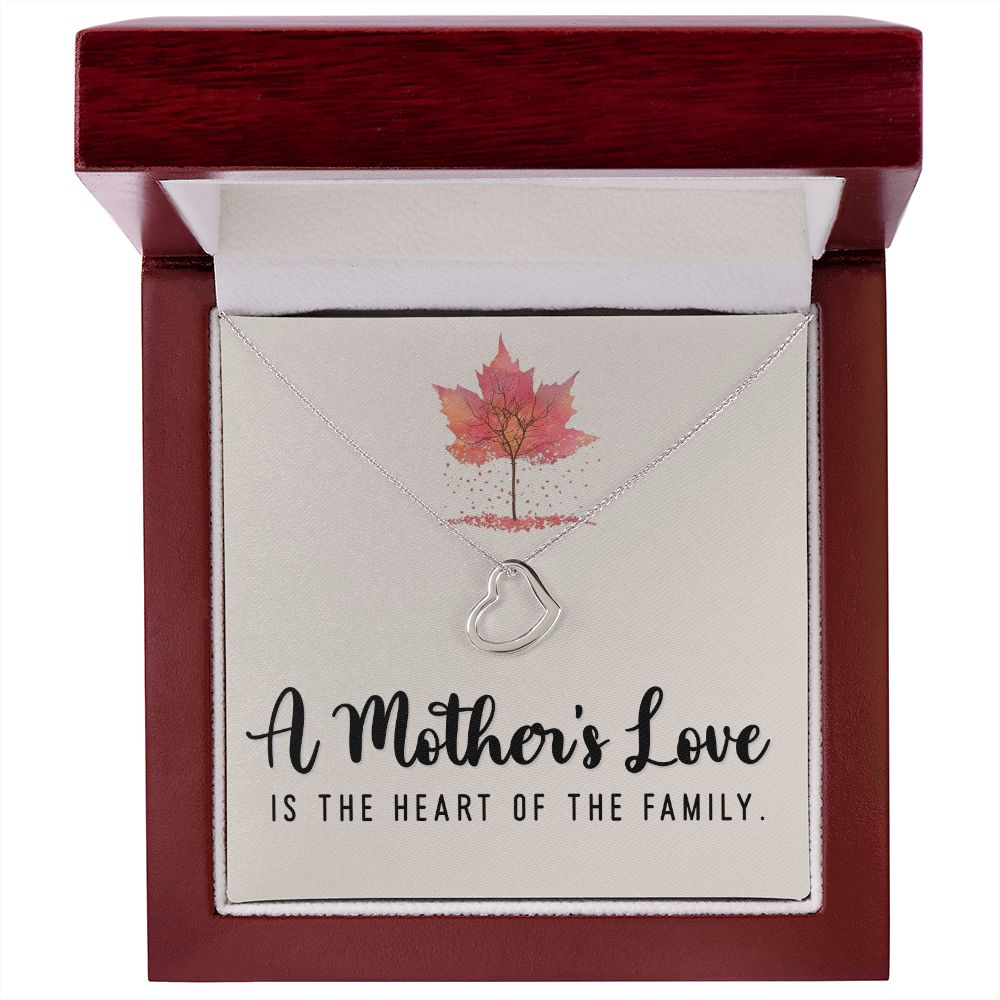 To My Mother | A Mother's Love - Delicate Heart Necklace