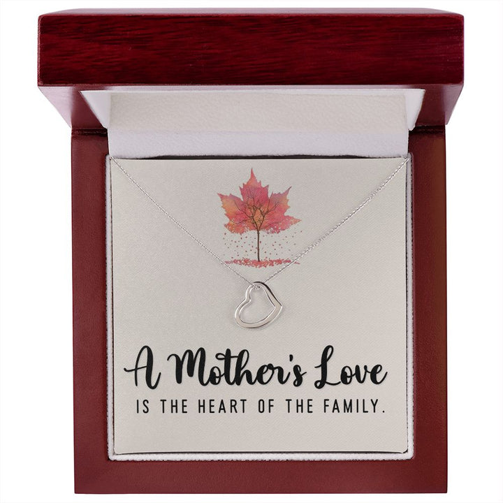 To My Mother | A Mother's Love - Delicate Heart Necklace