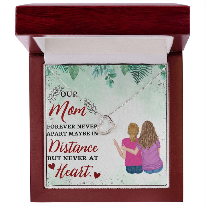 To Our Mom | A Gift of Love for Mom - Delicate Heart Necklace