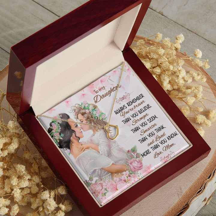 To My Daughter | Love That Surpasses Understanding - Delicate Heart Necklace
