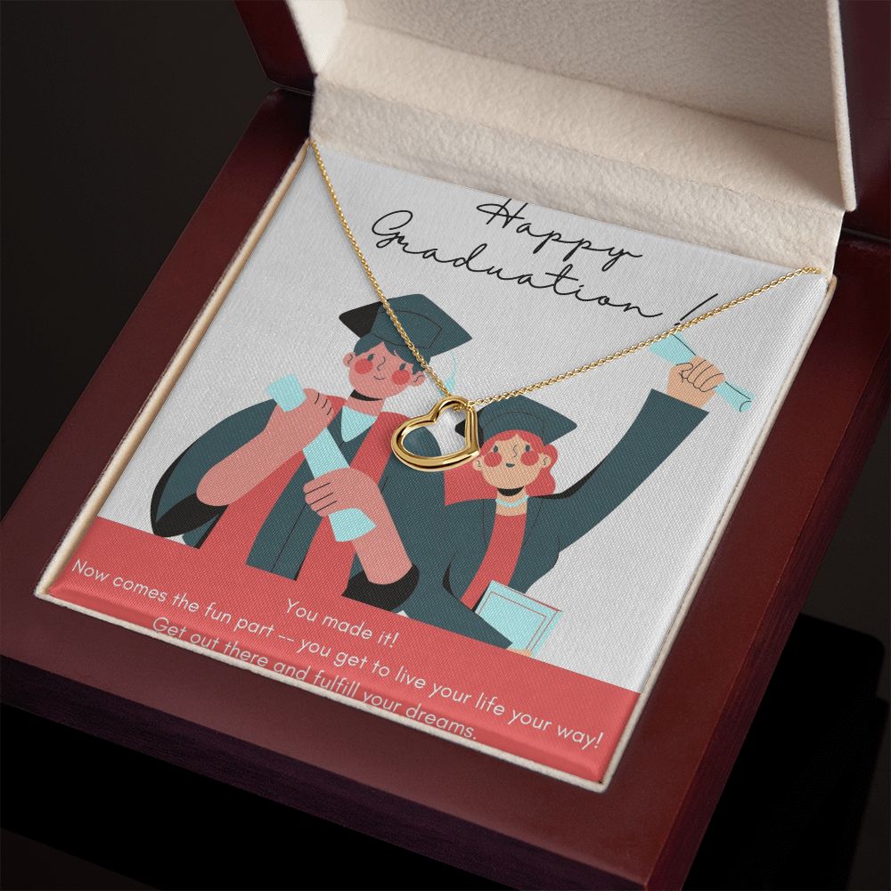 Happy Graduation | Your Graduation is a Triumph - Delicate Heart Necklace