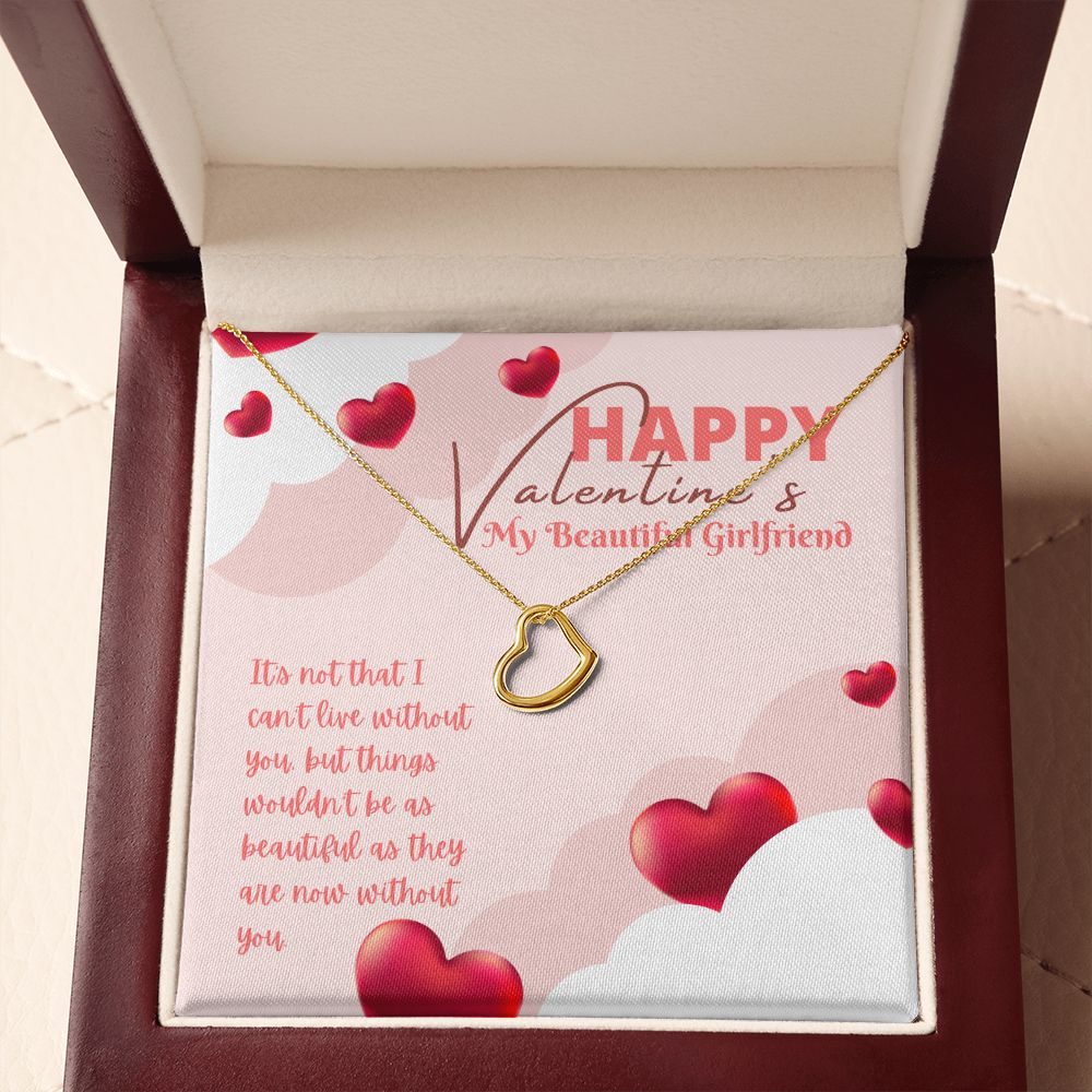 Valentine's Day | My Beautiful Girlfriend - Delicate Heart Necklace